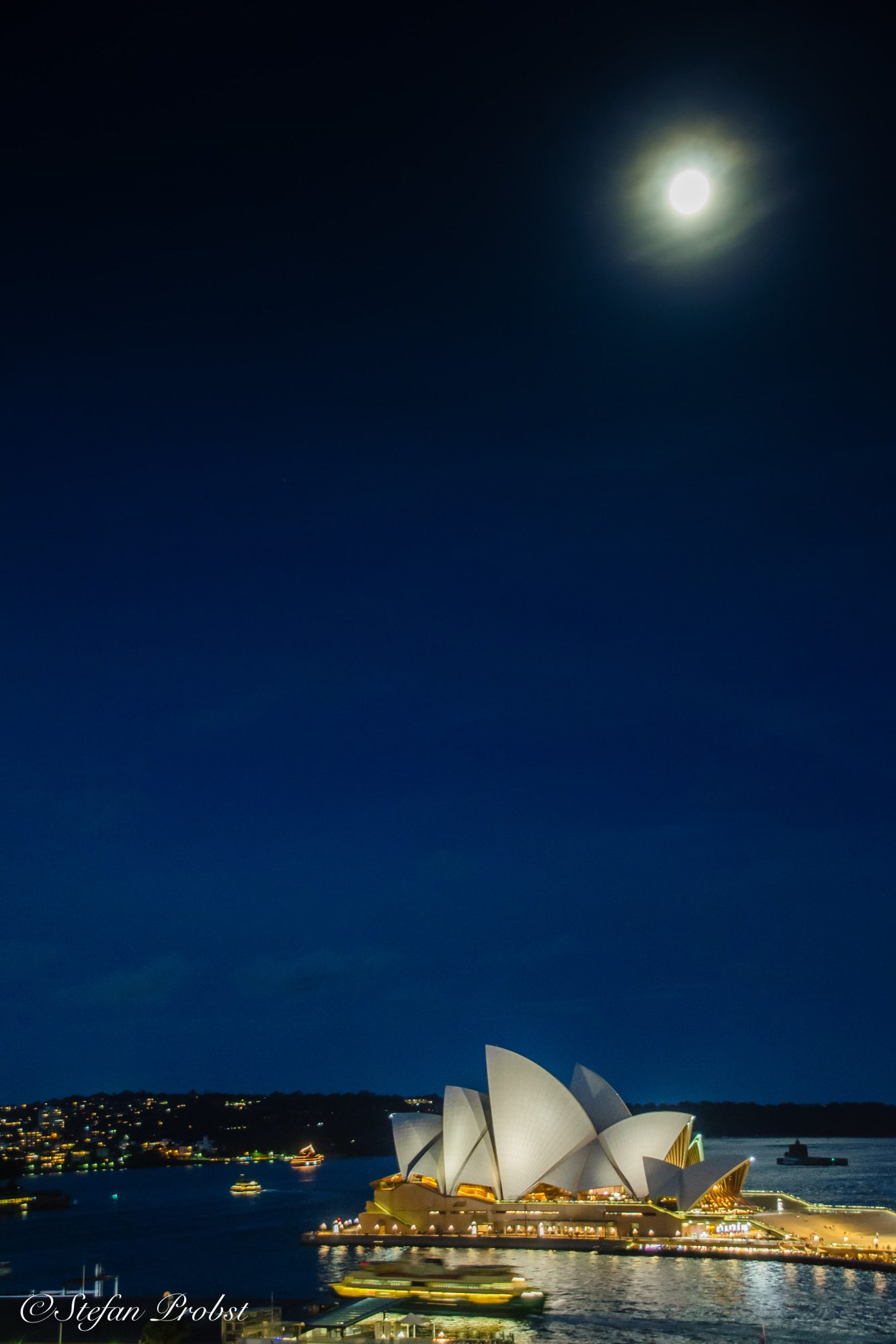 Die Oper von Sydney im Mondlicht